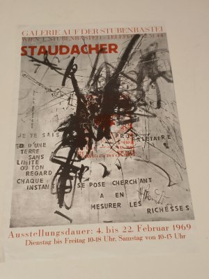 Staudacher. - Galerie auf der Stubenbastei, Wien, 4. bis 22. Februar 1969 - Ausstellungsplakat