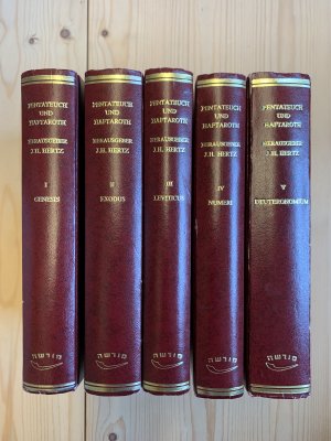 Pentateuch und Haftaroth; Band 1 bis 5; Band 1: Genesis; Band 2: Exodus; Band 3: Leviticus; Band 4: Numeri; Band 5: Deuteronomium; 5 Bände