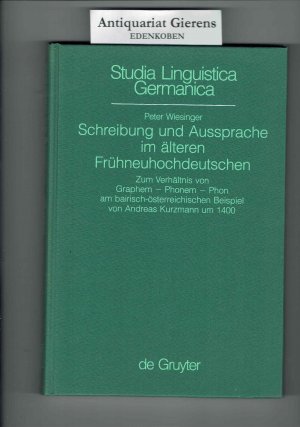 Schreibung und Aussprache im älteren Frühneuhochdeutschen - Zum Verhältnis von Graphem - Phonem - Phon am bairisch-österreichischen Beispiel von Andreas […]