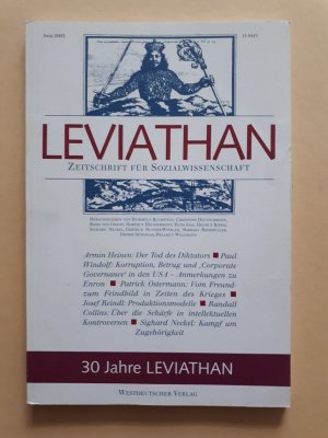 gebrauchtes Buch – Freie Universität Berlin  – Leviathan   ---   Zeitschrift für Sozialwissenschaft, Juni 2003