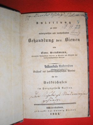 Anleitung zu einer naturgemäßen ... Behandlung der Bienen