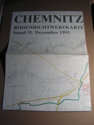 Bodenrichtwertkarte Chemnitz, Stand 31. Dezember 1993.