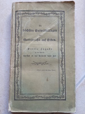 Die höchsten Entwikkelungen des Gottesreichs auf Erden 1820