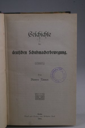 Geschichte der deutschen Schuhmacherbewegung