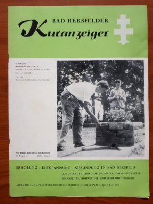 Bad Hersfelder Kuranzeiger Hauptsaison 1959, Nr. 1, Sonntag 17. 5. - Montag 25. 5. 1959