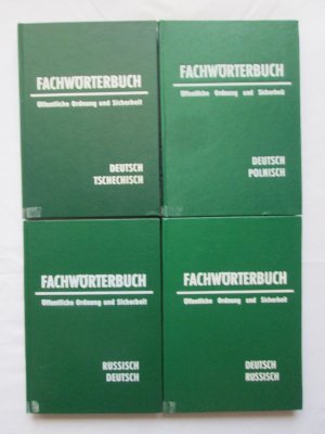 Ministerium des Inneren: Fachwörterbuch Öffentliche Ordnung und Sicherheit (1.) Deutsch-Tschechisch + 2.) Deutsch-Polnisch + 3.) Russisch-Deutsch + 4.) […]