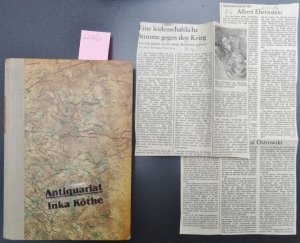 Mein Lied : 1900 - 1931 - Oskar Kokoschka - Acht Zeichnungen - OHNE DIE ZEICHNUNGEN ! - beiliegend 2 Zeitungsausschnitte über Albert Ehrenstein -