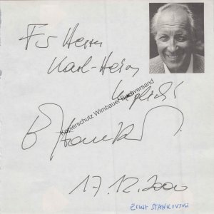 gebrauchtes Buch – Ernst Stankovski – Original Autogramm Ernst Stankovski (1928-2022) /// Autograph signiert signed signee