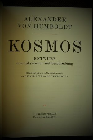 gebrauchtes Buch – Humboldt, Alexander von – Kosmos - Entwurf einer physischen Weltbeschreibung