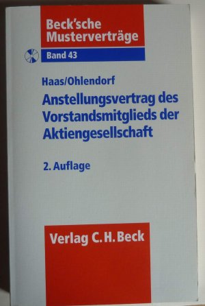 gebrauchtes Buch – Anstellungsvertrag des Vorstandsmitglieds der Aktiengesellschaft