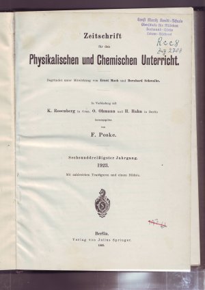 Zeitschrift für den Physikalischen und Chemischen Unterricht