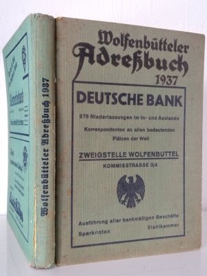 Wolfenbütteler Adreßbuch der Stadt Wolfenbüttel und 39 Gemeinden des Kreises Wolfenbüttel 1937 mit Achim, Adersheim, Ahlum, Apelnstedt (über Brumschweig […]