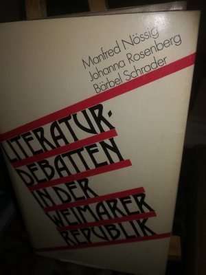 Literaturdebatten in der Weimarer Republik, zur Entwicklung des marxistischen litraturtheoretischen Denkens 1918-1933