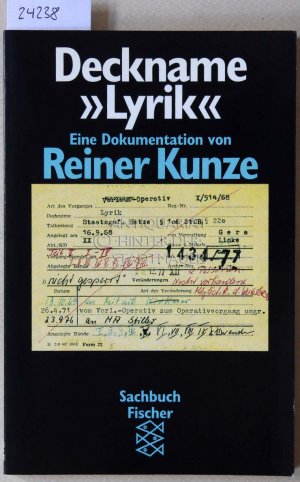 gebrauchtes Buch – Reiner Kunze – Deckname "Lyrik". Eine Dokumentation.