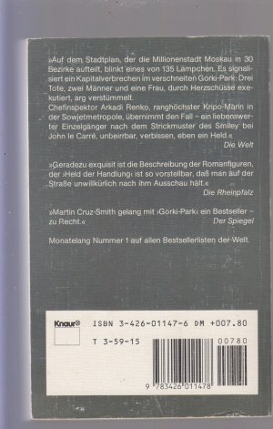 gebrauchtes Buch – Smith,Cruz Martin – Gorki Park