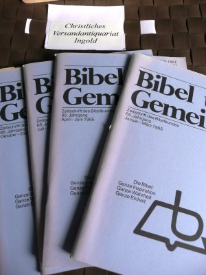 gebrauchtes Buch – Verschiedene, z.B. Martyn Lloyd-Jones – Bibel und Gemeinde. Zeitschrift des Bibelbundes.1985;    Jan.-März.; Apr.-Jun.;  Juli-Sept.; Okt.-Dez.  1985