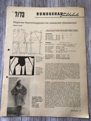 gebrauchtes Buch – M. Müller & Sohn – Rundschau Fachtechnik 7/1973 Schnittkonstruktion (Beilage) Damen