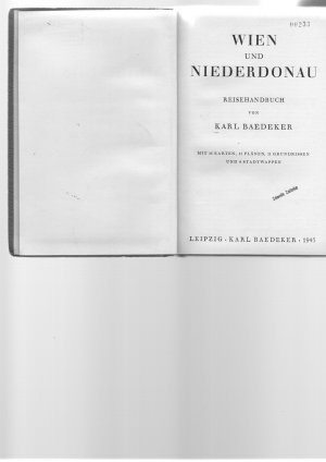 Wien und Niederdonau. Reisehandbuch