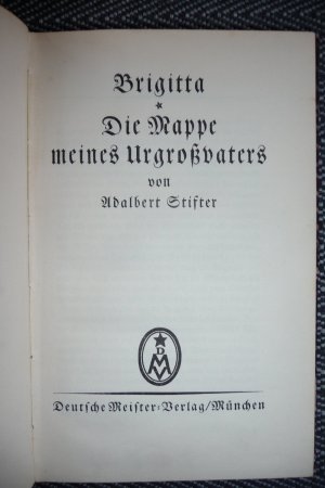 antiquarisches Buch – Adalbert Stifter – Brigitta - Die Mappe meines Urgroßvaters