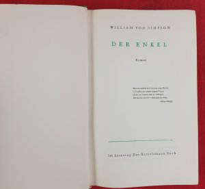 antiquarisches Buch – William von Simpson – Der Enkel