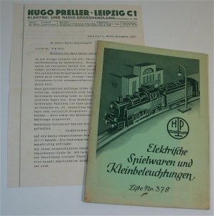 Elektrische Spielwaren, Grosshandlung Preller Leipzig 1937