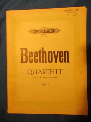 Quartett für Klavier, Violine, Viola und Violoncello Es dur Op. 16. Edition Peters Nr. 294.