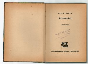 gebrauchtes Buch – Erika Burger – Sie fanden sich