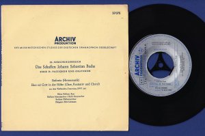 gebrauchter Tonträger – Johann Sebastian Bach – Johann Sebastian Bach, Archiv Produktion 37075, Vinyl Single