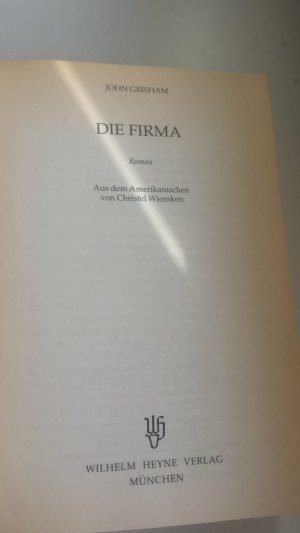 gebrauchtes Buch – John Grisham – Die Firma