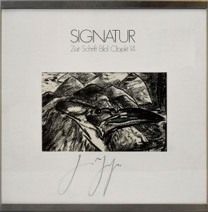 Signatur. Zeit. Schrift. Bild. Objekt Nr. 14. [Signiertes Exemplar].