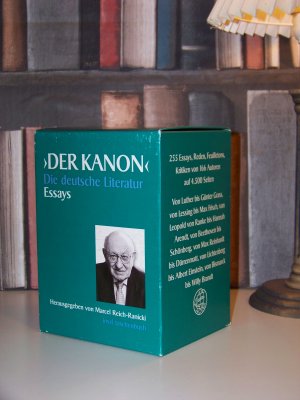 gebrauchtes Buch – Marcel Reich-Ranicki – Der Kanon. Die deutsche Literatur. Essays - Fünf Bände und ein Begleitband im Schuber