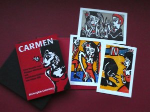 Carmen, + 3 sign. Orig.-Farbolzschnitte von Klaus Süß