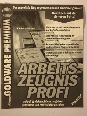 Arbeitszeugnis-Profi. CD- ROM für Windows 95/98/ NT