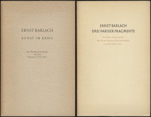 Konvolut von 7 Heften., Heft 1: Drei Pariser Fragmente; 12. Jahresgabe der Ernst Barlach Gesellschaft, 1952. Heft 2: Kunst im Krieg; 14. Gabe für die […]