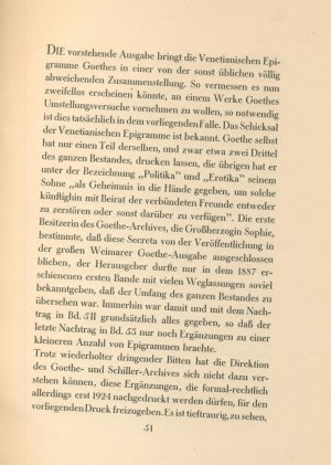 antiquarisches Buch – Johann Wolfgang von Goethe / Hans von Weber – "Epigramme"  ('Venetianische Epigramme')