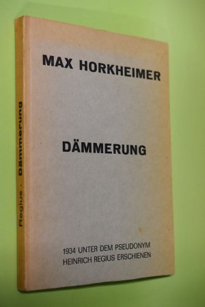 Dämmerung. Pseud. Heinrich Regius