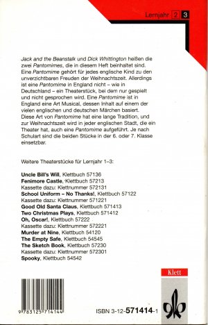 gebrauchtes Buch – Marilyn Conroy-Schulz – Two Pantomimes for Christmas - Jack and the Beanstalk and Dick Whittington. Englische Lektüre für das 3. Lernjahr
