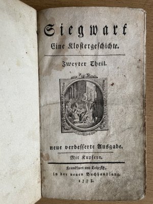 antiquarisches Buch – Siegwart. - Eine Klostergeschichte.  Erster bis dritter Theil. (in 3 Bänden komplett, 1778-1782)