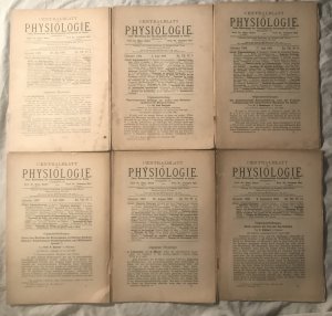 antiquarisches Buch – Sigm. Exner u – Konvolut 6 Expl.: Centralblatt der Physiologie Band VII Literatur 1893