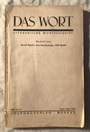 Das Wort. Literarische Monatsschrift. Heft 4-5, April-Mai 1937