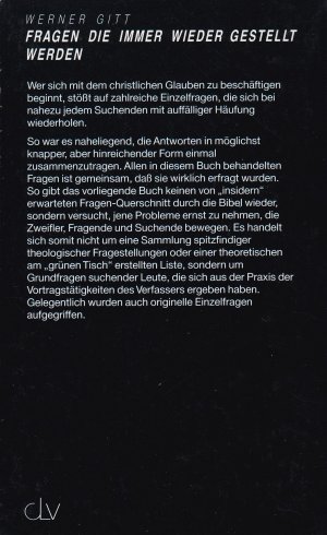 gebrauchtes Buch – Werner Gitt – Fragen, die immer wieder gestellt werden