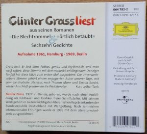 gebrauchtes Hörbuch – Günter Grass – Günter Grass liest aus seinem Roman Die Blechtrommel | CD Deutsche Grammophon