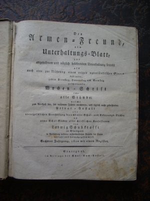 Der Armen-Freund, ein Unterhaltungsblatt - 1820