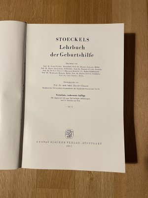 Stoeckels Lehrbuch der Geburtshilfe, Teil II