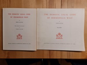 The Demotic Legal Code of Hermopolis West. Band 1 & 2 (komplette Ausgabe)