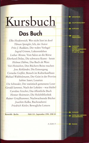 gebrauchtes Buch – Karl Markus Michel – Kursbuch 133: Das Buch