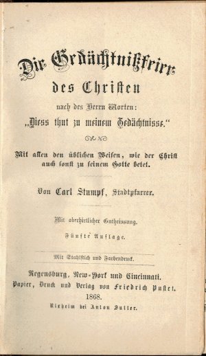 Die Gedächtnißfeier des Christen