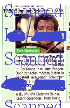 gebrauchtes Buch – Tim Williams (Schauspieler / actor: Samt und Seide; ZDF-TV-Serie): klein Zeitschriftenmaterial = Programmhinweise, Zeitschriftenclippings, Clippings