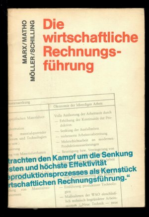 Die wirtschaftliche Rechnungsführung. Lehrhefte politische Ökonomie des Sozialismus