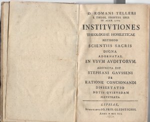 Institutiones theologiae homileticae methodo scientiis